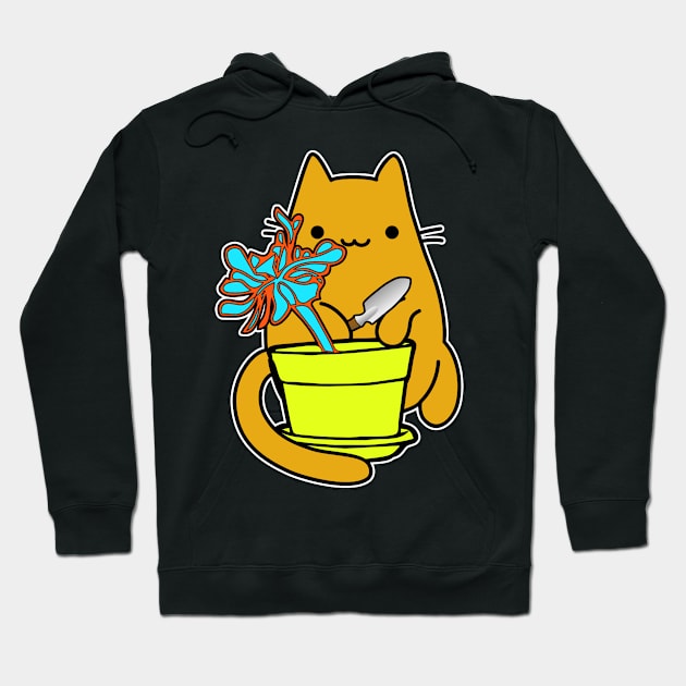 Echeveria Cat Indoor Garden Hoodie by GlanceCat